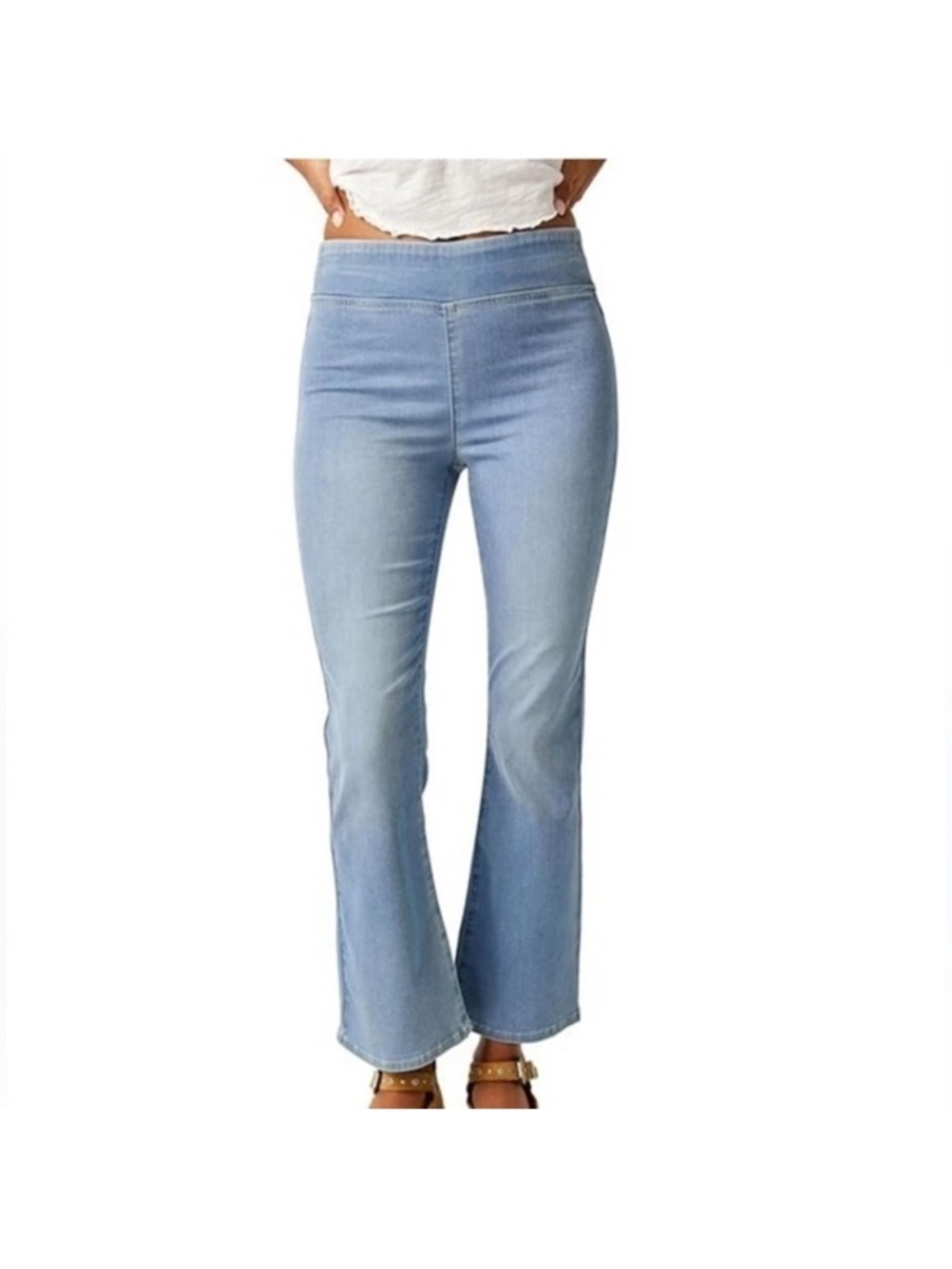 We The Free Blue In My Feelings Mid Rise Crop Boot Jeans